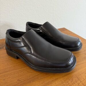 Dockers Proposal Loafers Mens Sz 8W Black Leather Slip On Dress Shoes